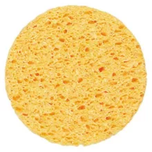 Kozmetikai, smink lemosó szivacs - sárga 10 cm