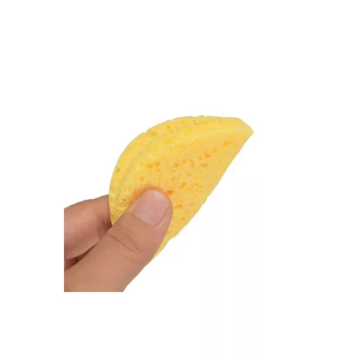 Kozmetikai, smink lemosó szivacs - sárga 10 cm