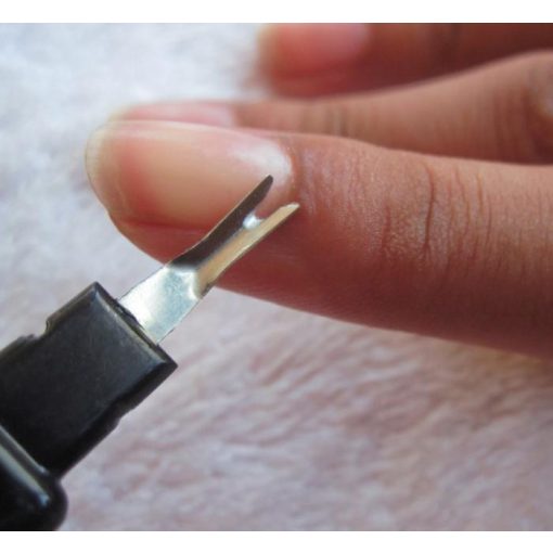 Körömreszelő bőrvágó villával - fém