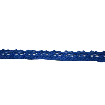 Csipke 100% pamut 1 cm-es kék