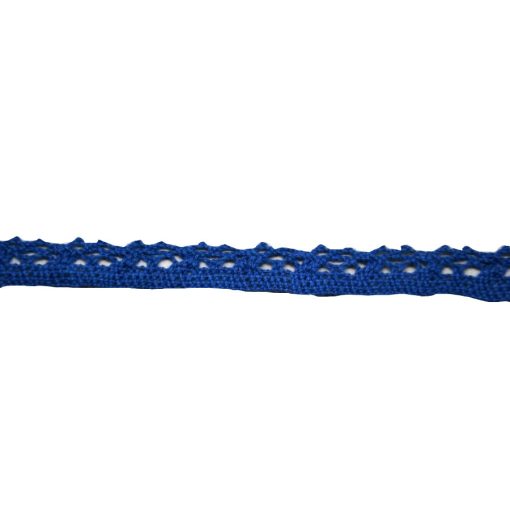 Csipke 100% pamut 1 cm-es kék
