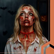 Véres Choker Nyaklánc Halloweenre