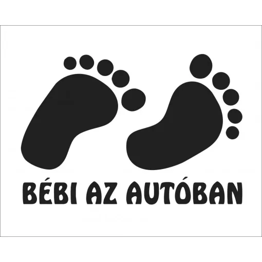  Bébi az autóban autós matrica több méretben