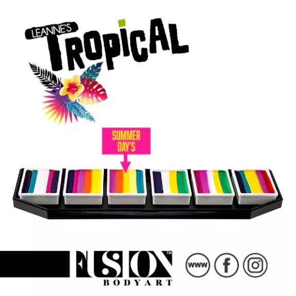 Fusion csíkos arcfesték paletta – Leanne's Tropical
