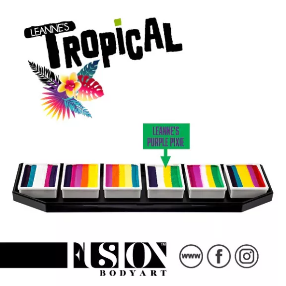 Fusion csíkos arcfesték paletta – Leanne's Tropical