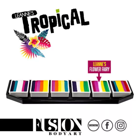 Fusion csíkos arcfesték paletta – Leanne's Tropical