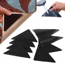 8 darabos csúszásgátló alátét szett szőnyegek és futószőnyegek alá, háromszög alakú, öntapadós padlóvédő