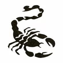 Csillámtetoválás sablon 5x5 cm-es  - Skorpió 461