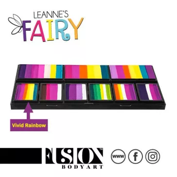 Fusion csíkos arcfesték Leanne's  Vivid Rainbow 30gr