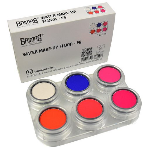 Grimas  UV Fluor  6 színű arcfesték készlet