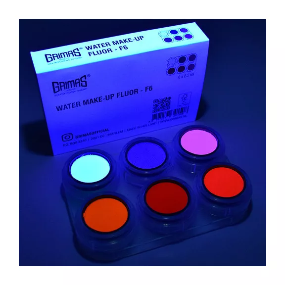Grimas  UV Fluor  6 színű arcfesték készlet