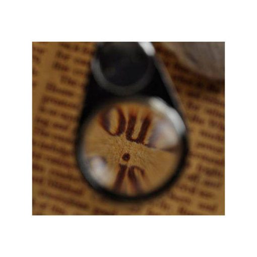 30x nagyítású összecsukható ezüst alumínium zsebnagyító 2 LED-del