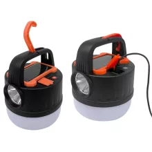 Kempinglámpa, akkumulátoros LED lámpa, USB tölthető, napelemes töltés, turista lámpa, kampós, többfunkciós, áramszünet esetére