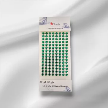 Strasszkő 8mm Smaragd zöld 120db/cs