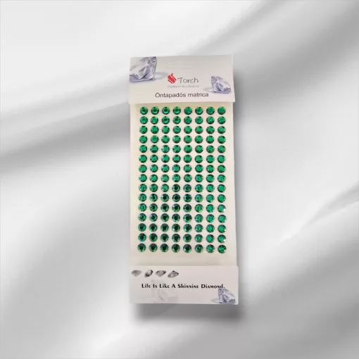 Strasszkő 8mm Smaragd zöld 120db/cs