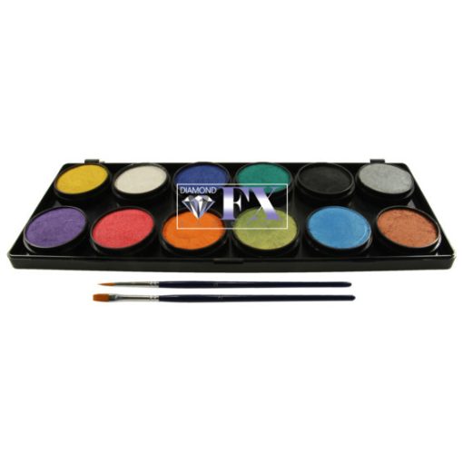 Diamond FX arcfesték - 12 színű Metál paletta /Metallic/12x10g