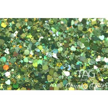 TAG Chunky Glitter Gel Green - Zöld 20gr