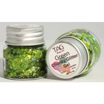TAG Chunky Glitter Gel Green - Zöld 20gr