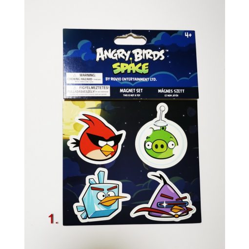 Angry Birds hűtőmágnes szett 4 db-os, 2 féle