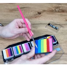 Leanne's Rainbow kerek arcfestőecset 4-es