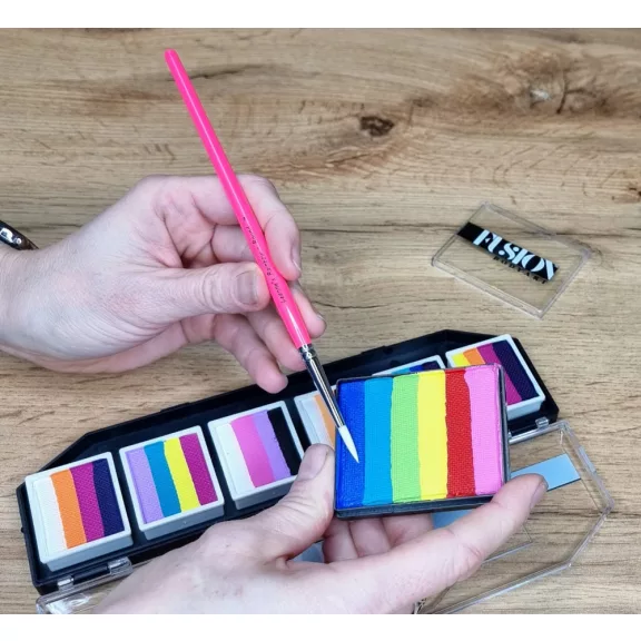 Leanne's Rainbow kerek arcfestőecset 4-es