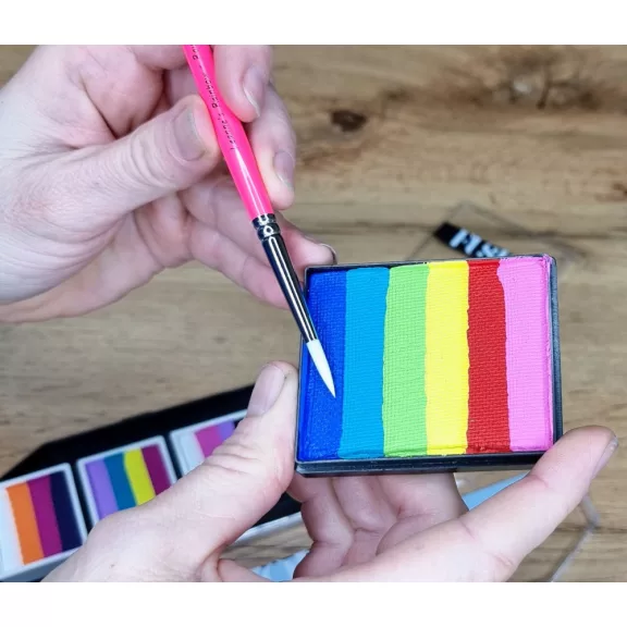 Leanne's Rainbow kerek arcfestőecset 4-es