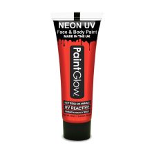 Paintglow Uv - Neon arc és testfesték piros 10ml