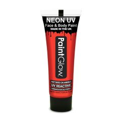 Paintglow Uv - Neon arc és testfesték piros 10ml