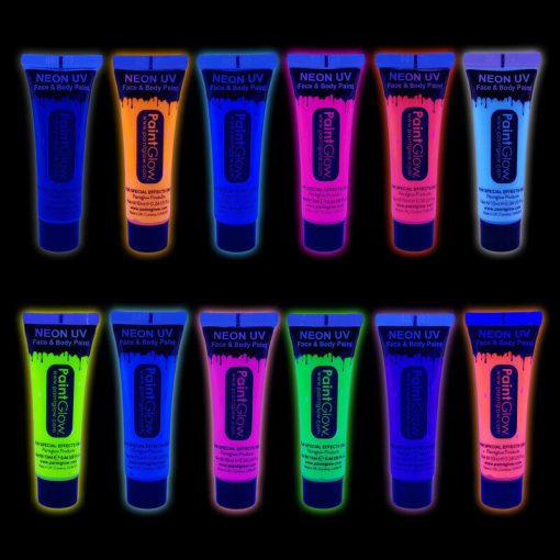 Paintglow Uv - Neon arc és testfesték piros 10ml