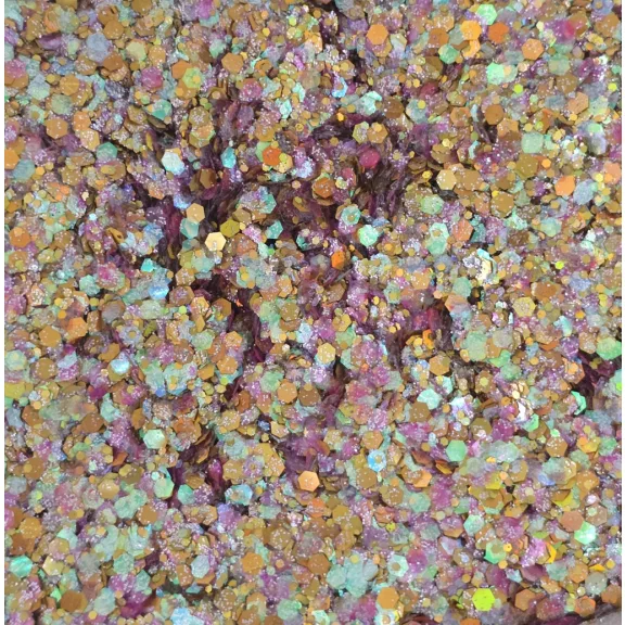 KiviArt Mixed Chunky Csillám CG52 - Vegyes Szemcsés Glitter Sminkhez