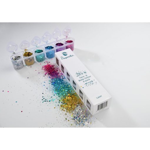 Superstar nagyszemcsés csillám szett 6 db -  Laser 130ml