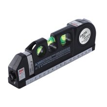 Precíziós lézeres szintező 2,5 m-es mérőszalaggal, lézeres mérővel, 3 üzemmóddal, LED