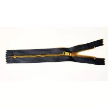 Fémcipzár, VT0-ás zárt húzózár - réz -18 cm több szín