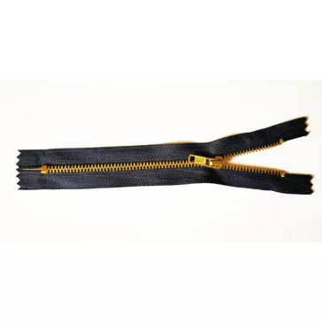  Fémcipzár, VT0-ás zárt húzózár - réz -18 cm több szín