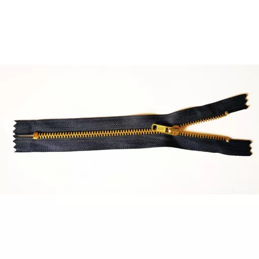 Fémcipzár, VT0-ás zárt húzózár - réz -18 cm több szín