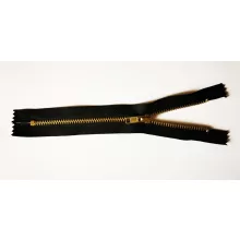 Fémcipzár, VT0-ás zárt húzózár - réz -18 cm több szín