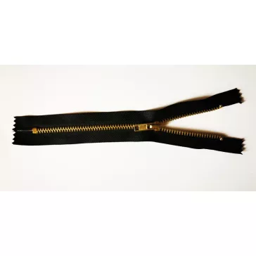   Fémcipzár, VT0-ás zárt húzózár - réz -18 cm több szín