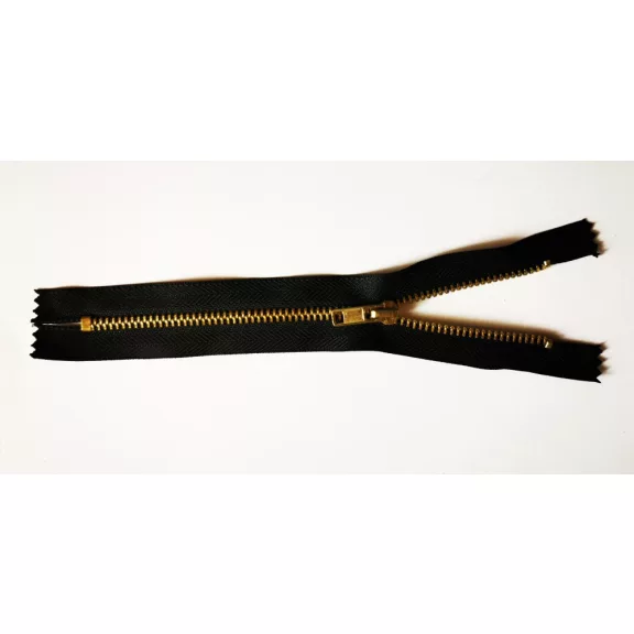 Fémcipzár, VT0-ás zárt húzózár - réz -18 cm több szín