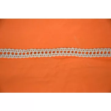 Csipke 100% pamut 1 cm-es bézs