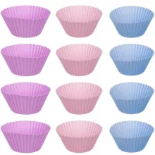 Teflon Muffin Sütő Tepsi + 12 db Szilikon Forma