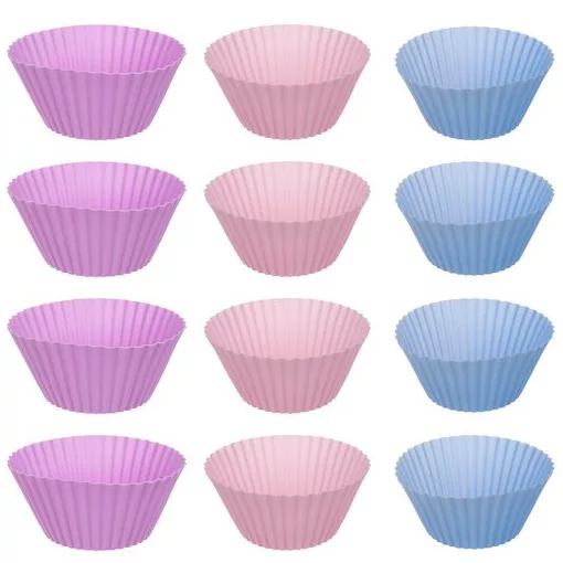 Teflon Muffin Sütő Tepsi + 12 db Szilikon Forma