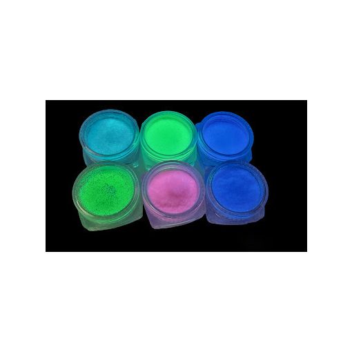 UV - NEON csillámpor csőrös üvegben - Zöld 7 ml