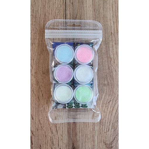 UV - NEON csillámpor csőrös üvegben - Zöld 7 ml