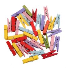 Csipesz fa színes - dekor több méretben 10 db/csomag