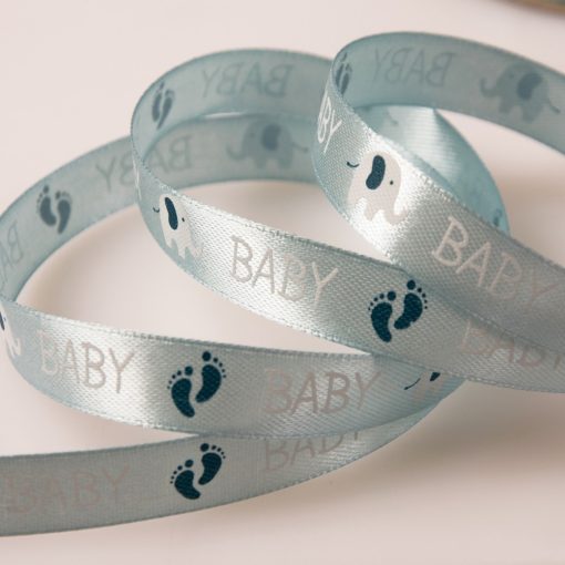 BABY mintás szatén szalagok - 12 mm több színben