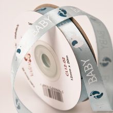 BABY mintás szatén szalagok - 12 mm több színben