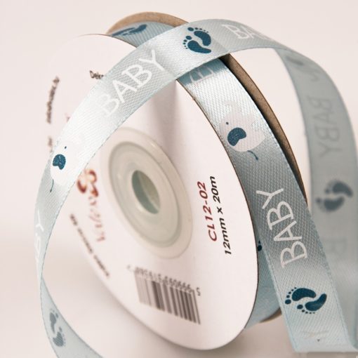 BABY mintás szatén szalagok - 12 mm több színben