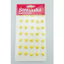Strasszkő öntapadós 1cm  35 db-os - Csillag forma Arany