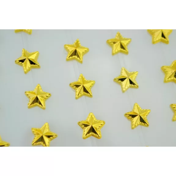 Strasszkő öntapadós 1cm  35 db-os - Csillag forma Arany