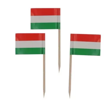 Koktél pálcika, Magyar zászló 24db/cs